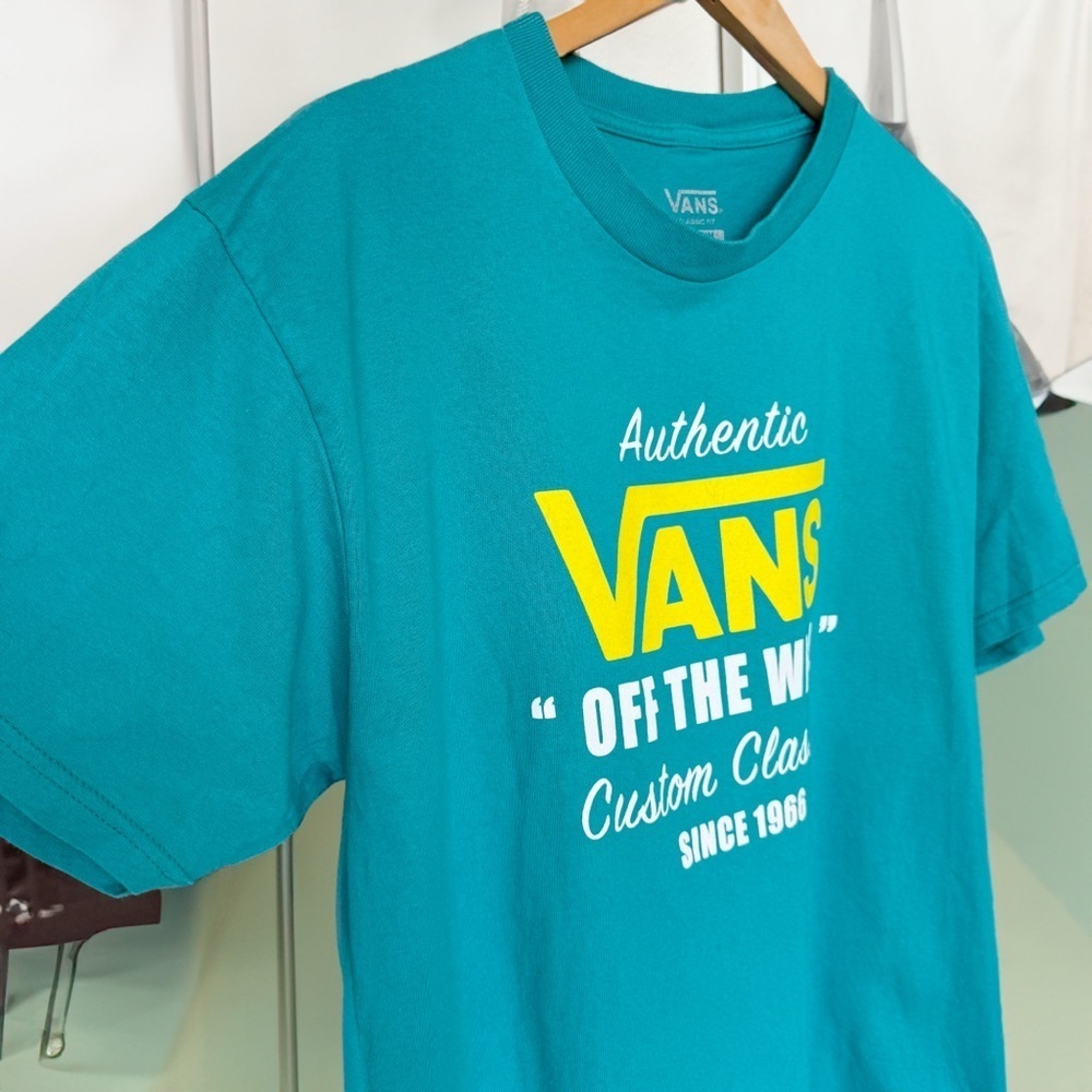 Vans Men's Blue Graphic Print T-Shirt Size M Short Sleeve Crew Neck Casual - Picture 6 of 9